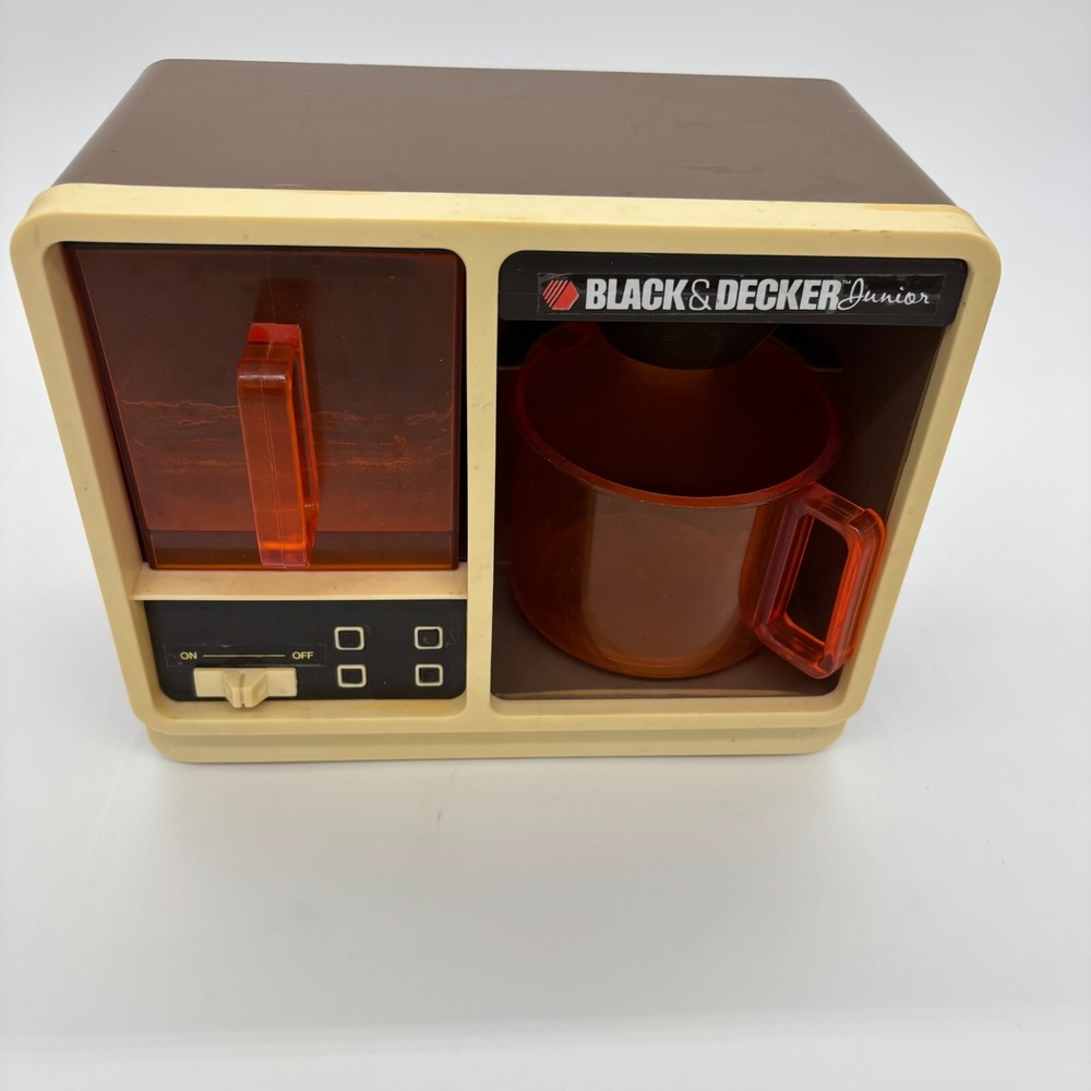 Vintage Black & Decker Junior Plastic‎ Play Pretend Coffee Maker Untested